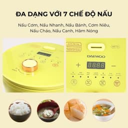 Thumbnail Nồi cơm điện mini 1-2 người 1L Hàn Quốc Daewoo DWRC-Y201 công suất 400W, bảo hành 12 tháng 2