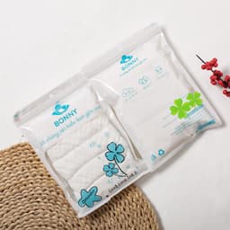 Thumbnail Set 5 Khăn Sữa BONNY 4 Lớp Sợi Tre Mềm Mịn Thấm Hút (KT: 28x28Cm) 2