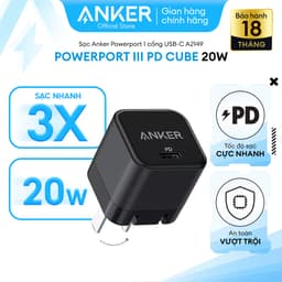Thumbnail Sạc Nhanh Anker 312 PowerPort III PD Cube 1 cổng USB-C Công Suất 20W - A2149 1