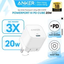 Thumbnail Sạc Nhanh Anker 312 PowerPort III PD Cube 1 cổng USB-C Công Suất 20W - A2149 2