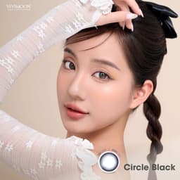 Thumbnail Kính áp tròng VIVIMOON LENS 1 ngày đen tự nhiên khóa ẩm Circle Black (Giá 1 chiếc) 1