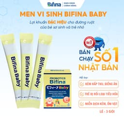 Thumbnail Men vi sinh Bifina Baby Nhật Bản - Lẻ 3 gói (không có hộp)-Lợi khuẩn chiến binh cho trẻ sơ sinh Viêm da cơ địa, chàm sữa 1