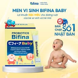 Thumbnail Hỗ trợ ăn ngon, tăng đề kháng - Men vi sinh Bifina Baby Nhật Bản- Hộp 30 gói 1