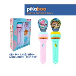 Thumbnail Đèn pin chiếu hình Pikaboo 24 hình ngộ nghĩnh đáng yêu gồm hình động vật siêu nhân hoa quả gần gũi 1