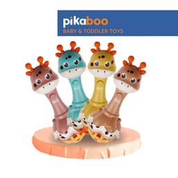 Thumbnail Đồ chơi xúc xắc hươu cao cổ kèm gặm nướu phát nhạc vui nhộn Pikaboo chất liệu nhựa ABS an toàn 1