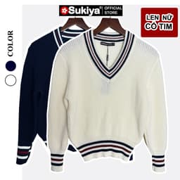 Thumbnail Áo Len Nữ Cổ Tim V SUKIYA  Chất Len Đẹp Cao Cấp Mềm Mại AL96 3