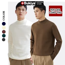 Thumbnail Áo Len Nam Cổ Cao 3 Phân SUKIYA Hàng Cao Cấp Sợi Len Lông Thỏ Mềm Mịn AL35 1