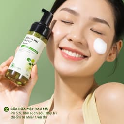 Thumbnail Bộ 2 Chai Sữa Rửa Mặt Tạo Bọt Sạch Sâu Không Khô Da Dành Cho Da Dầu Khô Thường Cỏ Mềm 4
