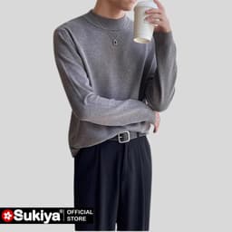 Thumbnail Áo Len Nam Cổ Cao 3 Phân SUKIYA Hàng Cao Cấp Sợi Len Lông Thỏ Mềm Mịn AL35 4