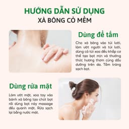 Thumbnail Xà Bông Tắm Và Rửa Mặt An Toàn Từ Thiên Nhiên Cỏ Mềm 90g 3