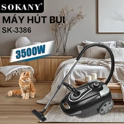 Thumbnail Máy hút bụi SOKANY SK-3386, công suất cao 3500W, 3 đầu hút có núm điều chỉnh mức độ, lực hút mạnh, chống ồn 3