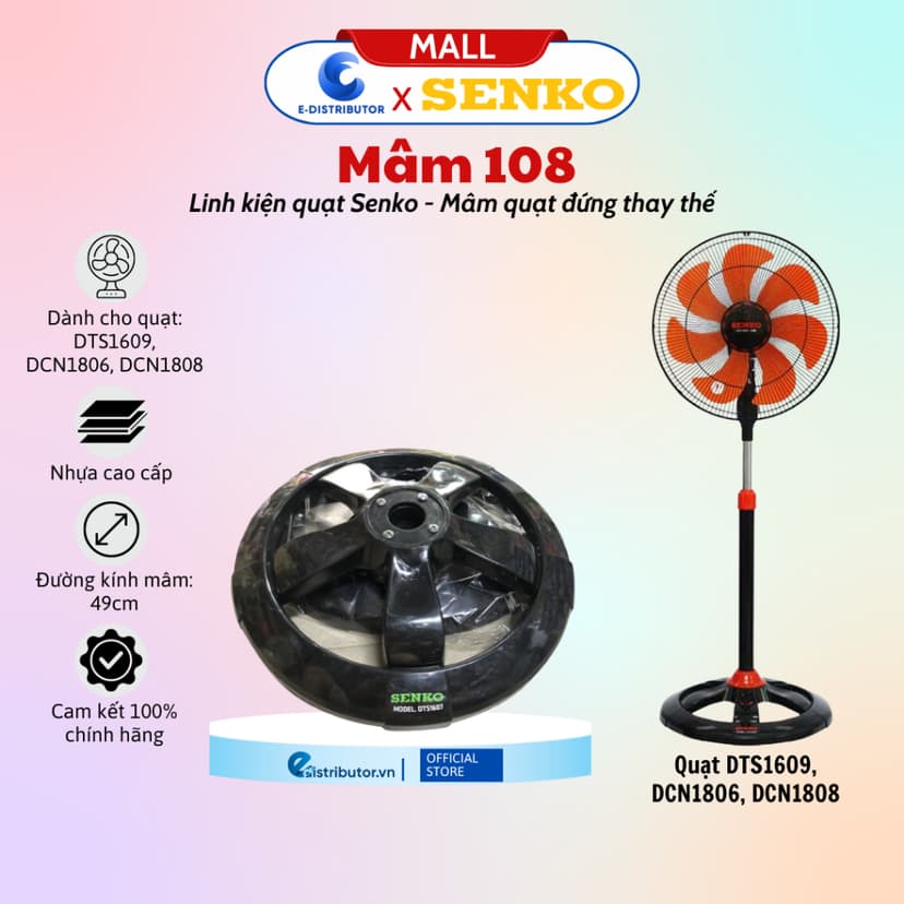 Ảnh Mâm quạt thay thế cho quạt đứng Senko LTS1636/DTS1607/DCN1806/DCN1808 - 100% chính hãng 2