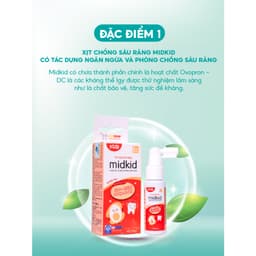 Thumbnail Combo 3 hộp Xịt chống sâu răng MIDKID vị táo 20ml cho bé từ 1 tuổi - Tặng bàn chải điện + Sticker 2