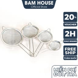 Thumbnail Rây lọc inox 2 lớp Bam House viền cứng tay cầm cách nhiệt cao cấp RLC05 1