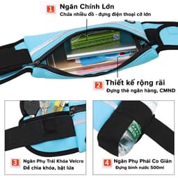 Thumbnail Túi Đeo Bụng Chạy Bộ - Đai Đeo Điện Thoại Tập Gym Tập Thể Thao Đá Bóng Nam Nữ Chính Hãng Amalife – CB1 2