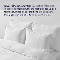 Thumbnail Vỏ gối Changmi Bedding Cotton Sateen trắng 700TC cao cấp mềm mượt, ít nhăn và dày dặn. Tiêu chuẩn khách sạn 5 sao 1