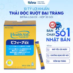 Thumbnail Men vi sinh Bifina Nhật Bản Loại EX 30 gói - Giảm hội chứng ruột kích thích và đại tràng co thắt 1