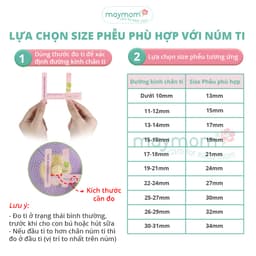 Thumbnail Trợ Phễu Maymom Size 13-15-17-19-21mm, Đệm Giảm Hạ Size Phễu Hút Sữa, Cup Vắt Sữa, Chất Liệu Silicone Êm Ái và An Toàn 2