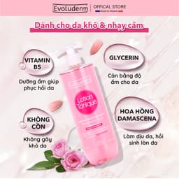 Thumbnail Nước hoa hồng Evoluderm giúp se khít lỗ chân lông dưỡng ẩm làm sạch cân bằng da dành cho da khô và nhạy cảm 500ml 2