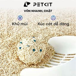 Thumbnail Cát mèo hỗn hợp đất sét và đậu nành, cát vệ sinh cho mèo Petkit cao cấp thử nước tiểu mèo 4