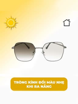 Thumbnail Gọng Kính Thời Trang DOKCRAZY SUNIM Đổi Màu Nhẹ Khi Ra Nắng, Chống UV, Tia Cực Tím Kim Loại 3