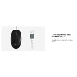 Thumbnail Chuột có dây Logitech B100 - Dây dài 1m8, thiết kế ôm tay, thuận cả 2 tay - Bảo hành 3 năm 1