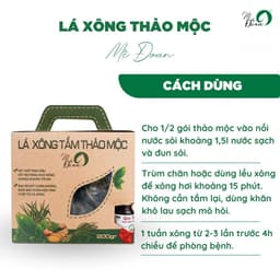 Thumbnail Lá xông thảo mộc phục hồi sức khỏe làm sạch cơ thể sau sinh combo 200g/2 gói Mệ Đoan 4