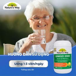 Thumbnail Viên Uống Tuần Hoàn Não Nature's Way Ginkgo Biloba 2000 Brain & Memory  Tăng Cường Trí Nhớ 1