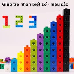 Thumbnail Xếp Hình Numberblocks Đồ Chơi Toán Học Thông Minh Trí Tuệ Cho Bé Linking Cube 100 Viên Chính Hãng Amalife 2