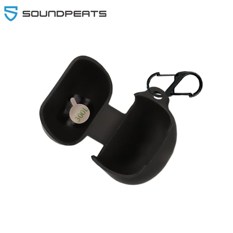 Ảnh Ốp Case SoundPEATS Air5 / Air5 Lite Silicone Có Móc Khóa (Đen) 2