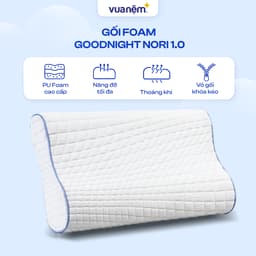 Thumbnail Gối Foam Goodnight Nori 1.0 30x60 cm lượn sóng nâng đỡ cổ vai gáy [Độc quyền Online] 1