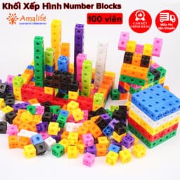 Thumbnail Bộ Đồ Chơi Xếp Hình Thông Minh Number Blocks Hình Vuông 100 Viên Nhựa PP Cao Cấp Chính Hãng Amalife 1