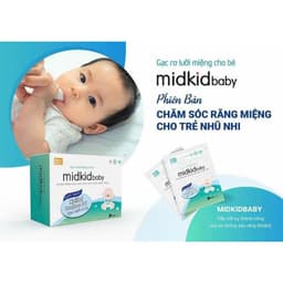 Thumbnail Gạc rơ lưỡi Midkidbaby đạt tiêu chuẩn iso 5 sao, hộp 05 gói ướt, giúp làm sạch răng, lưỡi, nướu 3