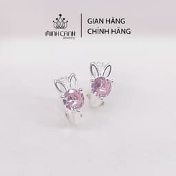 Thumbnail Hoa Tai Bạc Thỏ Hồng Cho Bé Gái Minh Canh Jewelry 2