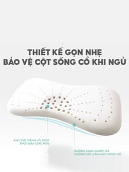 Thumbnail Gối cao su non 1989KIDS SHOP cho bé từ 1 đến 12 tuổi 2 lõi tùy chỉnh độ cao mềm mại chống lệch xương cổ, mỏi vai gáy 4