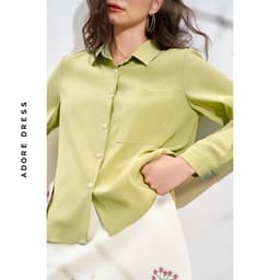 Thumbnail Áo Sơ mi basic giả đũi 3 màu 411SH0011 ADORE DRESS 3