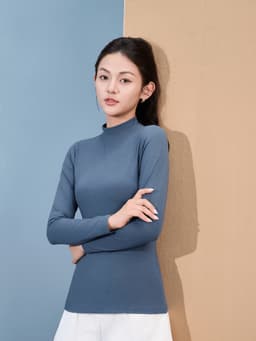 Thumbnail Áo Giữ Nhiệt Nữ Cổ Cao LAROMA | Giữ Ấm - Siêu Co Dãn - Vải Thơm - Kháng Khuẩn 3