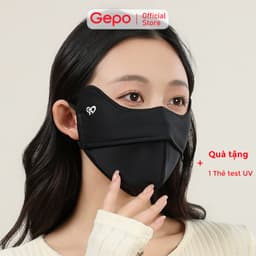 Thumbnail Khẩu trang vải 2 lớp ENAIDE chất liệu lụa băng mềm mịn chống nắng chống tia UV UPF 50+ tặng kèm thẻ test UV 1