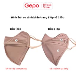 Thumbnail Khẩu trang vải 2 lớp ENAIDE chất liệu lụa băng mềm mịn chống nắng chống tia UV UPF 50+ tặng kèm thẻ test UV 3