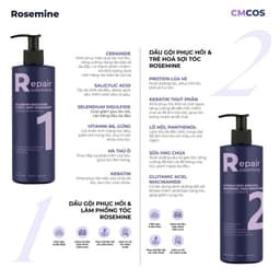 Thumbnail Dầu gội xả phục hồi làm phồng tóc ngăn ngừa tóc gãy rụng Rosemine Repair 500ML - 1000ML 2