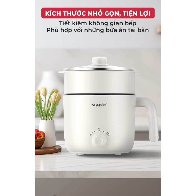 Ảnh Nồi lẩu điện đa năng Magic A-040, dung tích 1.3L, công suất 600W, bảo hành 12 tháng 3