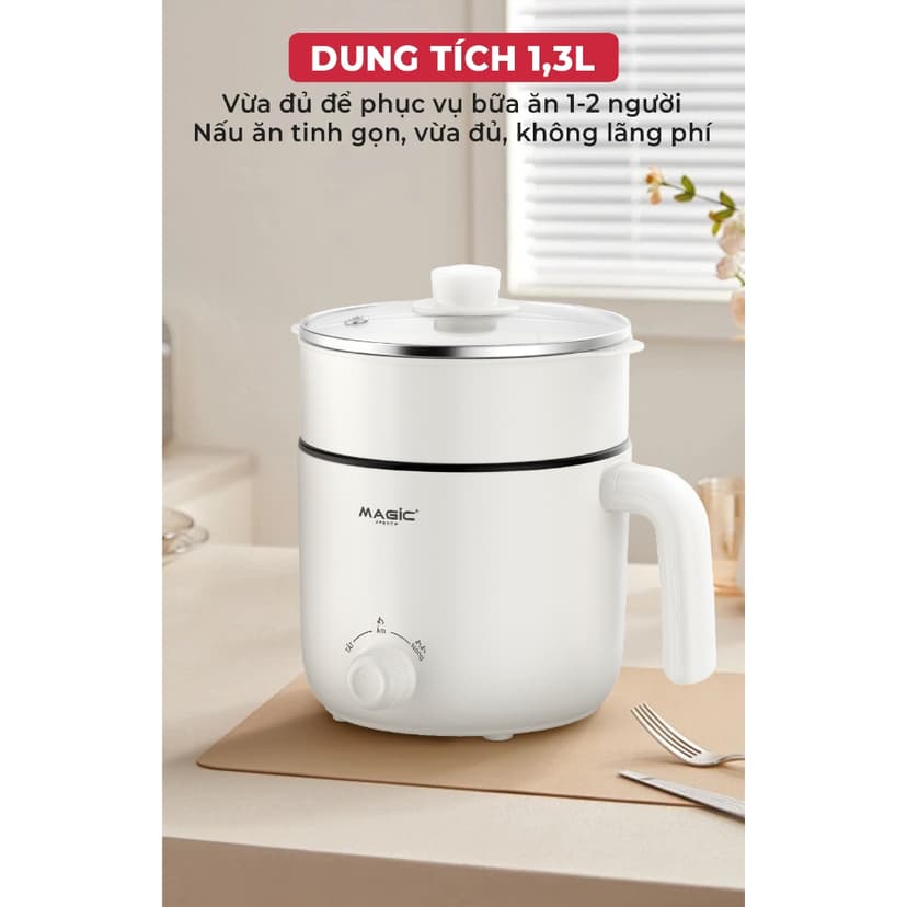 Ảnh Nồi lẩu điện đa năng Magic A-040, dung tích 1.3L, công suất 600W, bảo hành 12 tháng 2