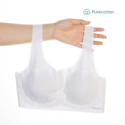 Thumbnail Áo lá học sinh không viền Purecotton màu hồng chất liệu cotton cao cấp Beauty Light Bra M1T1 PC116 4