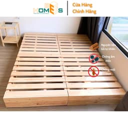 Thumbnail Giường pallet gỗ thông chân hộp kín Behomes đã ráp sẵn, nan dày, đã được xử lí ẩm mốc mối mọi 1