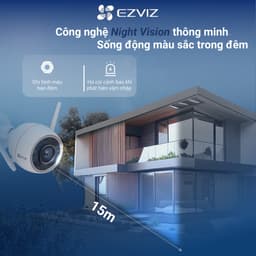 Thumbnail Camera WI-FI Ngoài trời EZVIZ C3TN 3MP Đàm thoại 2 chiều, Có màu đêm, IP67 chống chịu thời tiết, Công nghệ AI 3