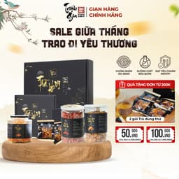 Thumbnail Set trà thảo mộc Triệu Gia gồm Long nhãn, Kỷ tử, Đông trùng hỗ trợ tăng cường sinh lý giúp ngủ ngon đẹp da 1