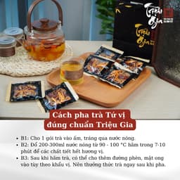 Thumbnail Trà thảo mộc Triệu gia tứ vị giúp ngủ ngon, đẹp da, trà đông trùng hạ thảo tăng cường sức khỏe 4