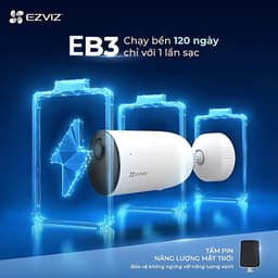 Thumbnail Camera Pin Sạc Ngoài Trời EB3 EVZIZ 2K, Có Màu Ban Đêm, IP Chống Chịu Thời Tiết 2