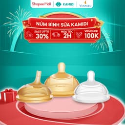 Thumbnail Núm Bình Sữa Kamidi Chất Liệu Silicon, Núm 1 Tia, Núm 3 Tia, Núm Tia Y, Núm Tập Hút 1
