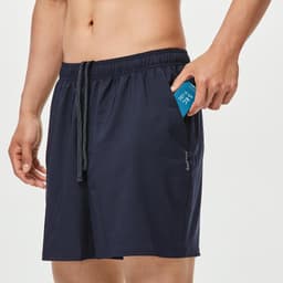 Thumbnail Quần thể thao cho nam tập gym fitness DOMYOS fst100 có túi màu xanh navy mã 8529981 2
